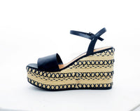 Schutz - Women's Classic Leather Vamp Ankle Strap Open Toe Platform Sandal