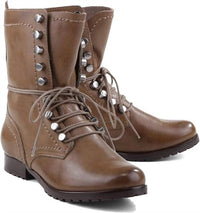 Schutz - Women's Yucca Lace Up Flat Combat Military Ankle Boots