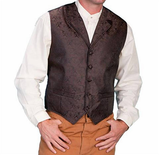 Scully - Classic Paisley Vest - brown - clothing - men