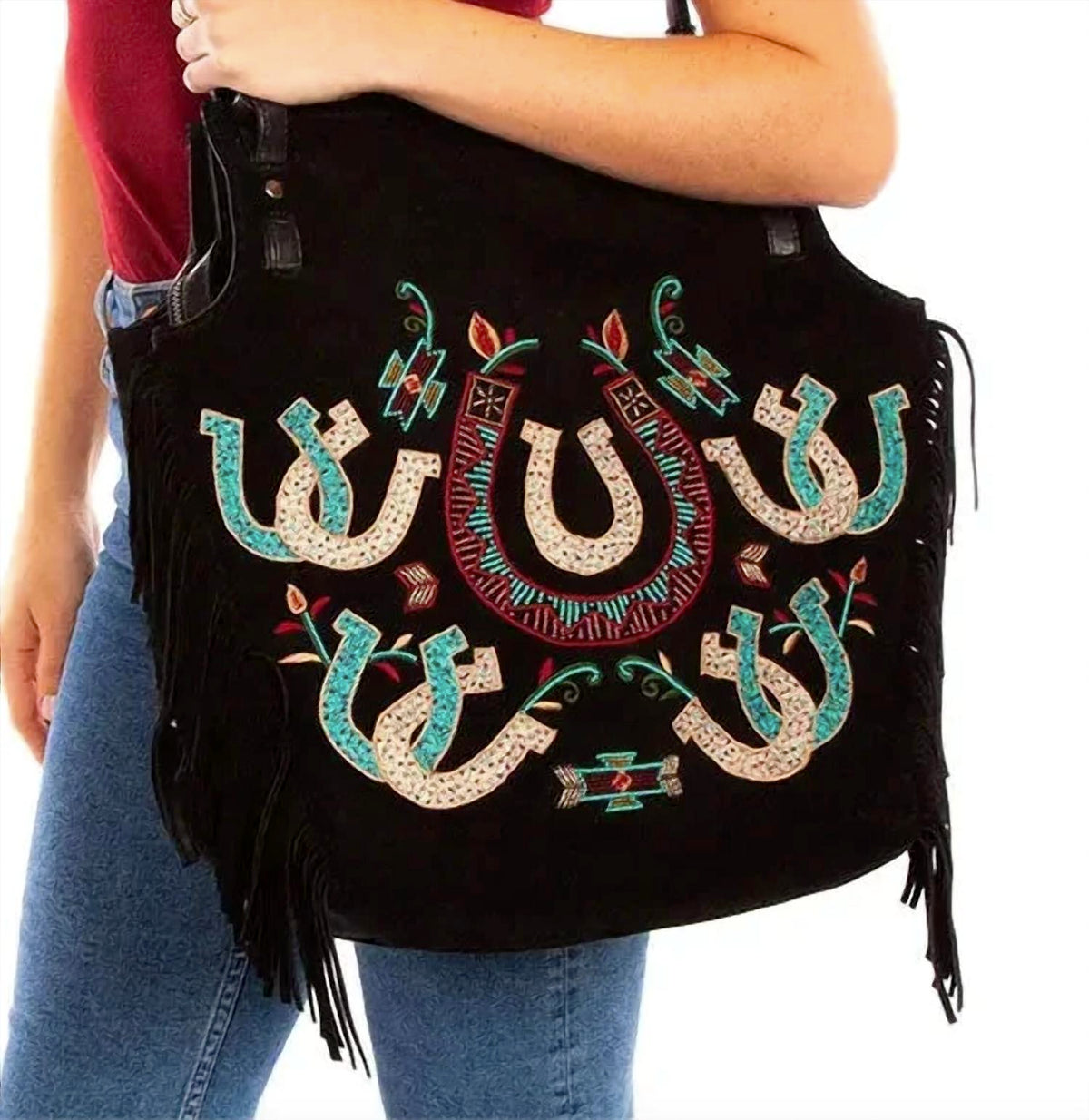 Scully - Horseshoe Suede Handbag