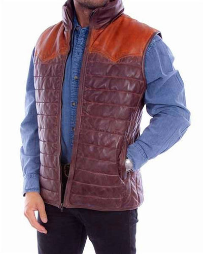 Scully - Leather Puffer Vest