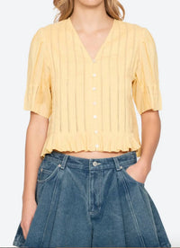 Sea - Alberte Bubble Sleeve Cotton Blouse