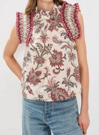 Sea - Cassandra Flutter Sleeve Top