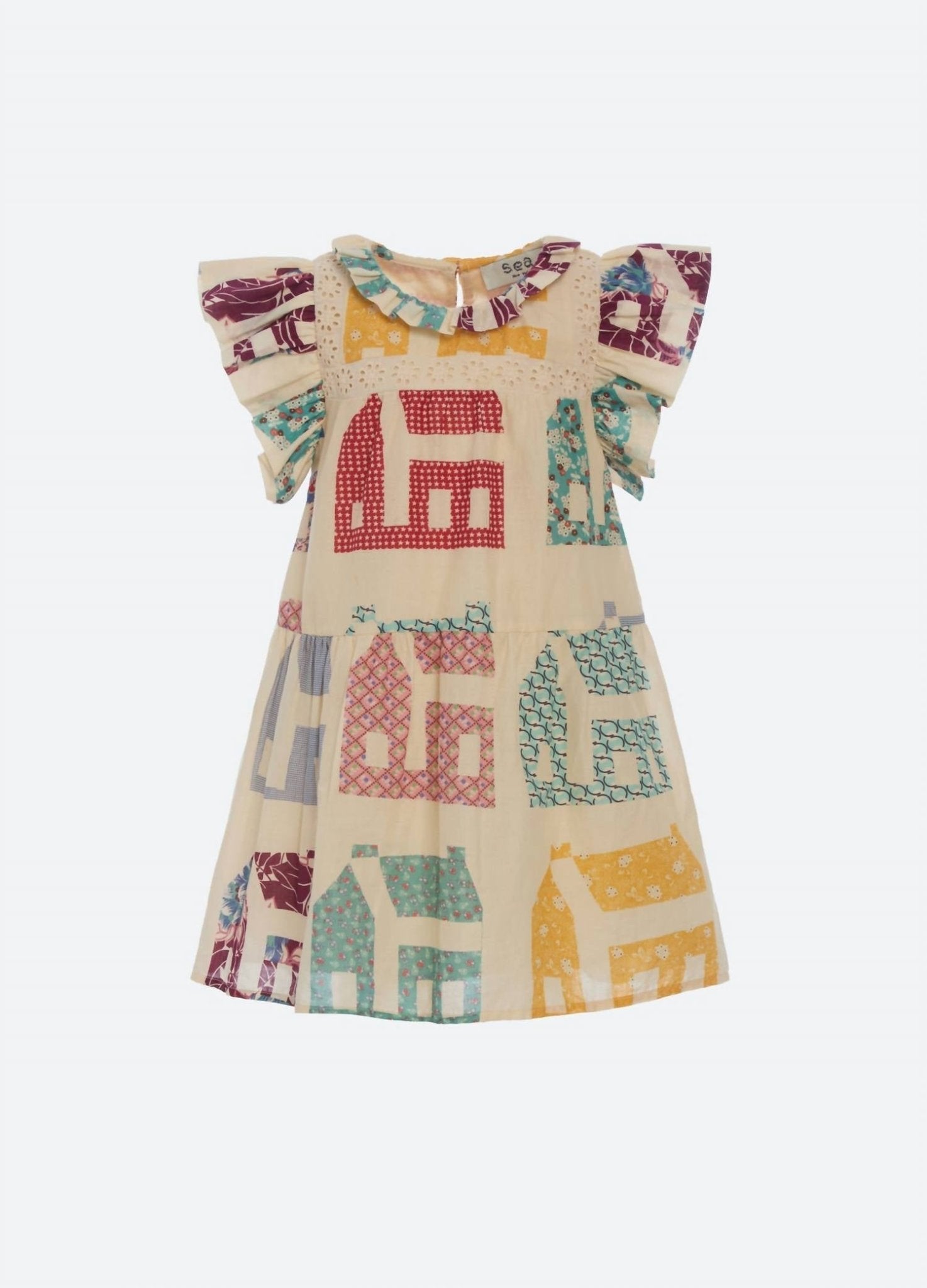 Sea - Girl's Anneliese Dress - beige - casual - clothing
