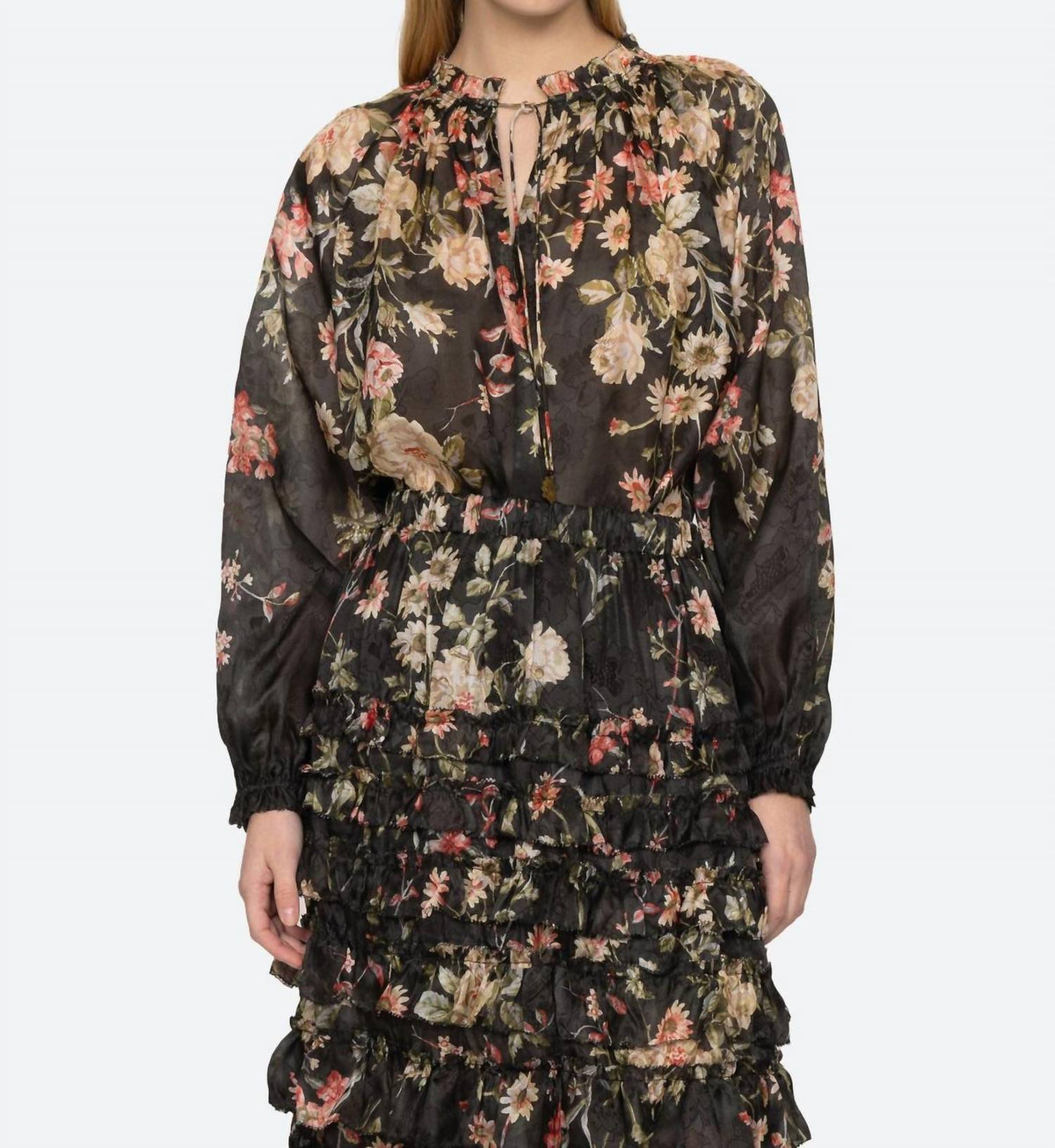 Sea - Jolie Print Long Sleeve Top