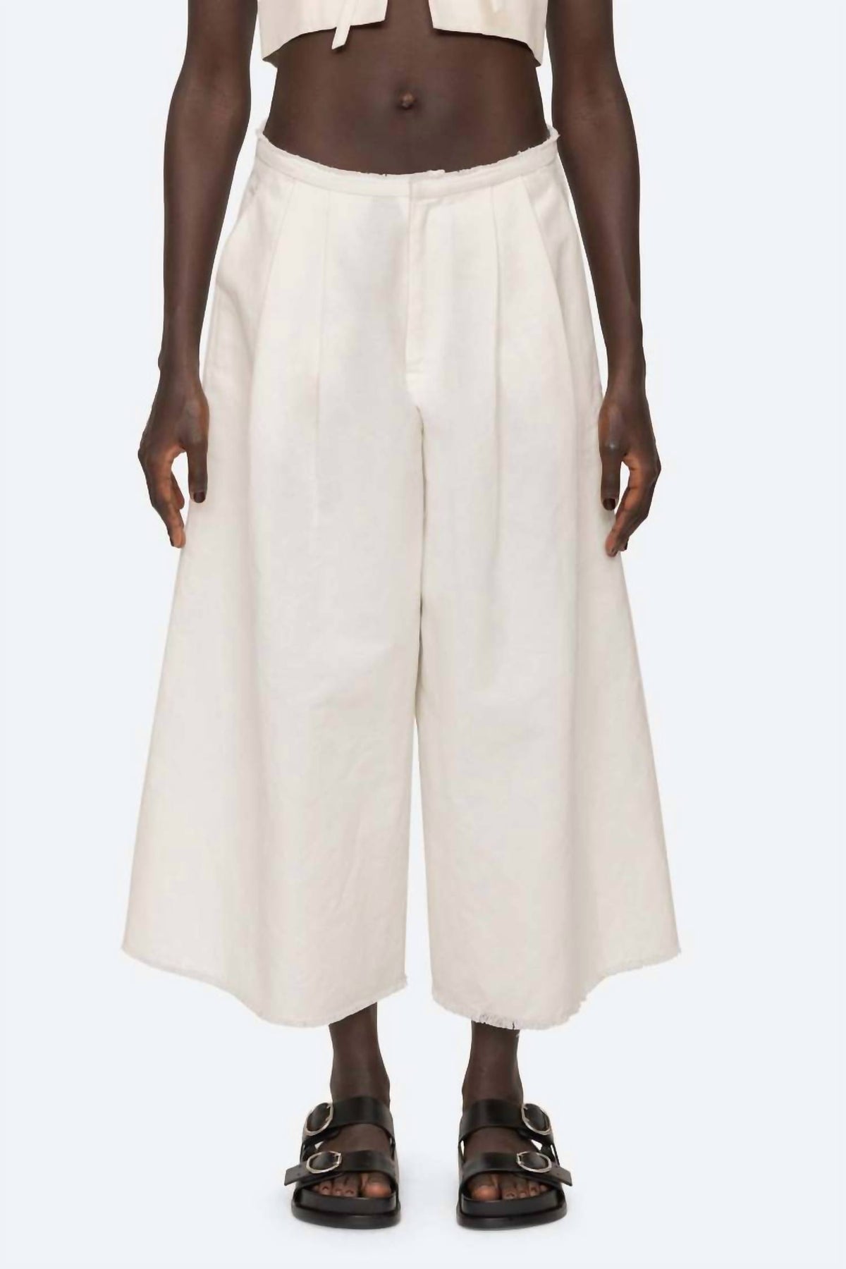 Sea - Lara Cropped Linen Pants