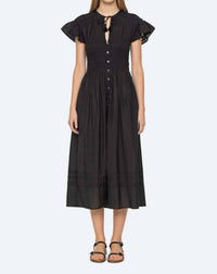 Sea - Nomi Solid Dress - black - clothing - cotton - blend