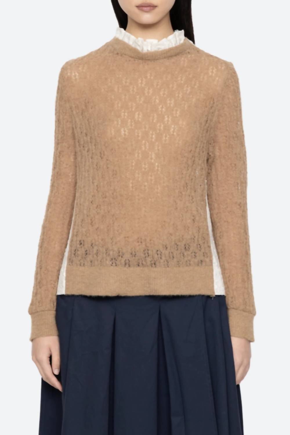 Sea - Teagen Knit Combo Long Sleeve Sweater