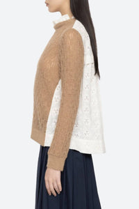 Sea - Teagen Knit Combo Long Sleeve Sweater