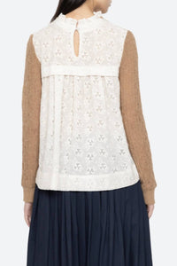 Sea - Teagen Knit Combo Long Sleeve Sweater