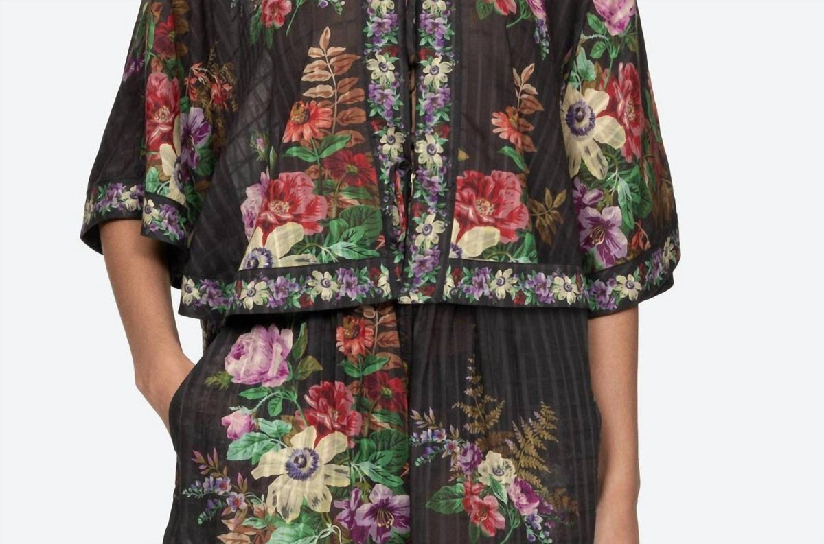 Sea - Viktoria Print Tie Front Top