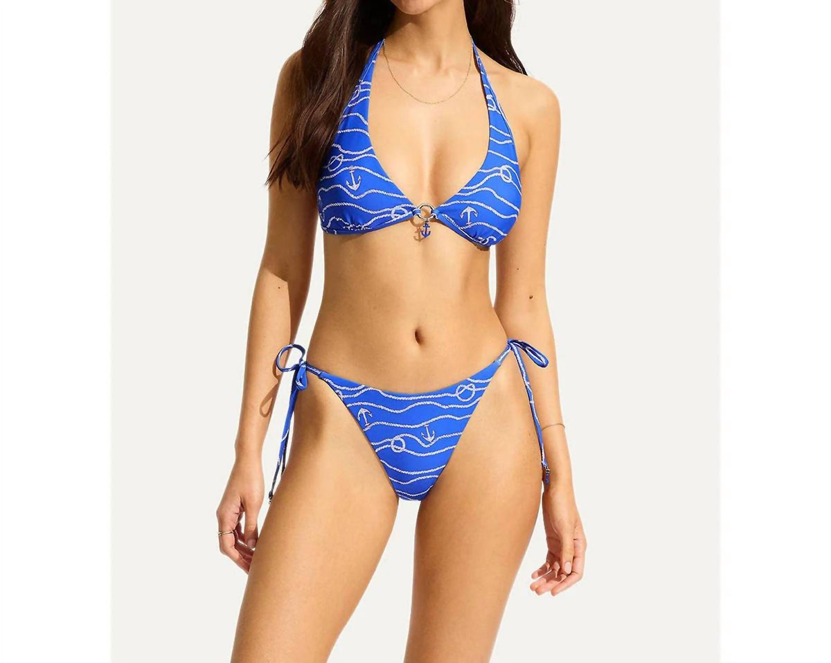 Seafolly - Ahoy Anchor Rope Print Halter Bikini