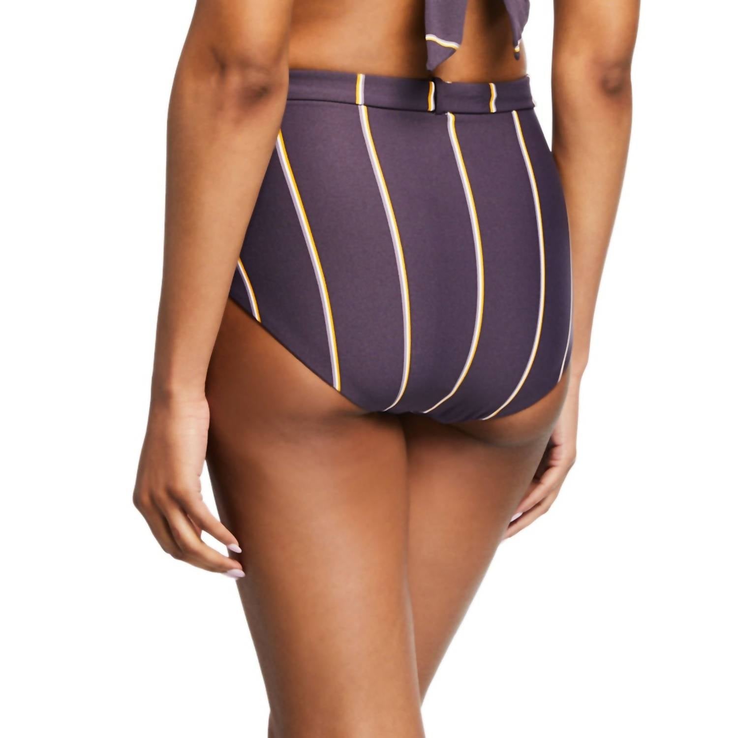 Seafolly - Belted High Waist Bikini Bottom - bikinis - clothing - purple