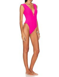 Seafolly - Coco Beach Terry Capsleeve V Wireone Piece Swimsuit - clothing - nylon - blend - one - pieces
