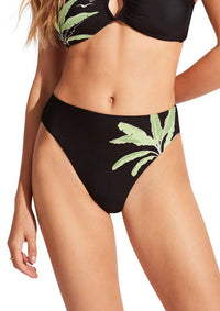 Seafolly - High Rise Swimwear Bottom - bikinis - black - clothing