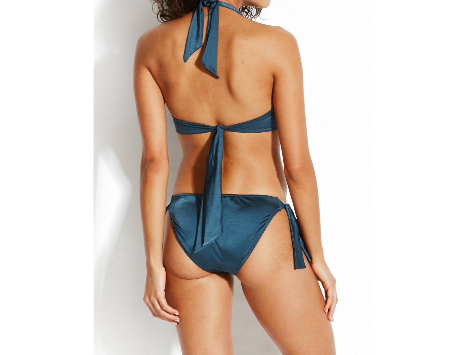 Seafolly - Shine On Hipster Tie Side Bikini Bottom - bikinis - blue - clothing