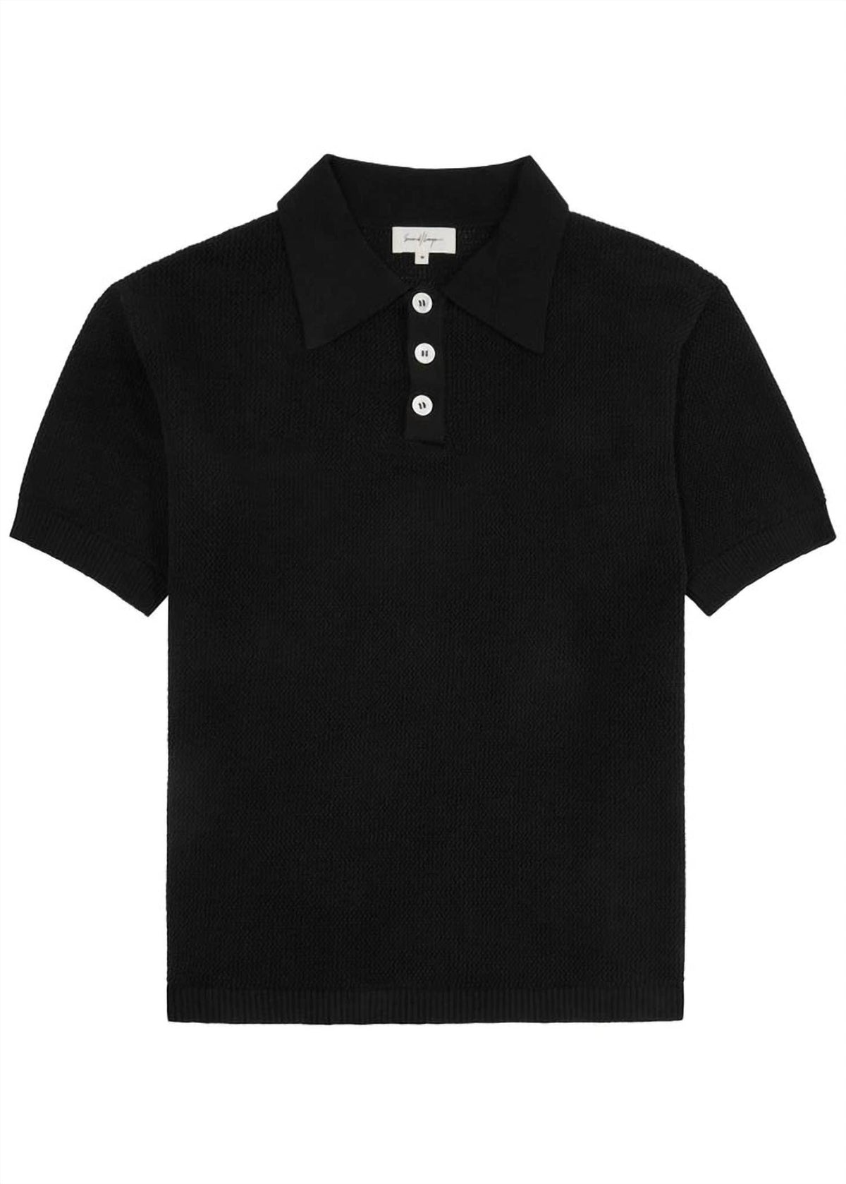 Second/Layer - Men's Open Knit Polo Shirt