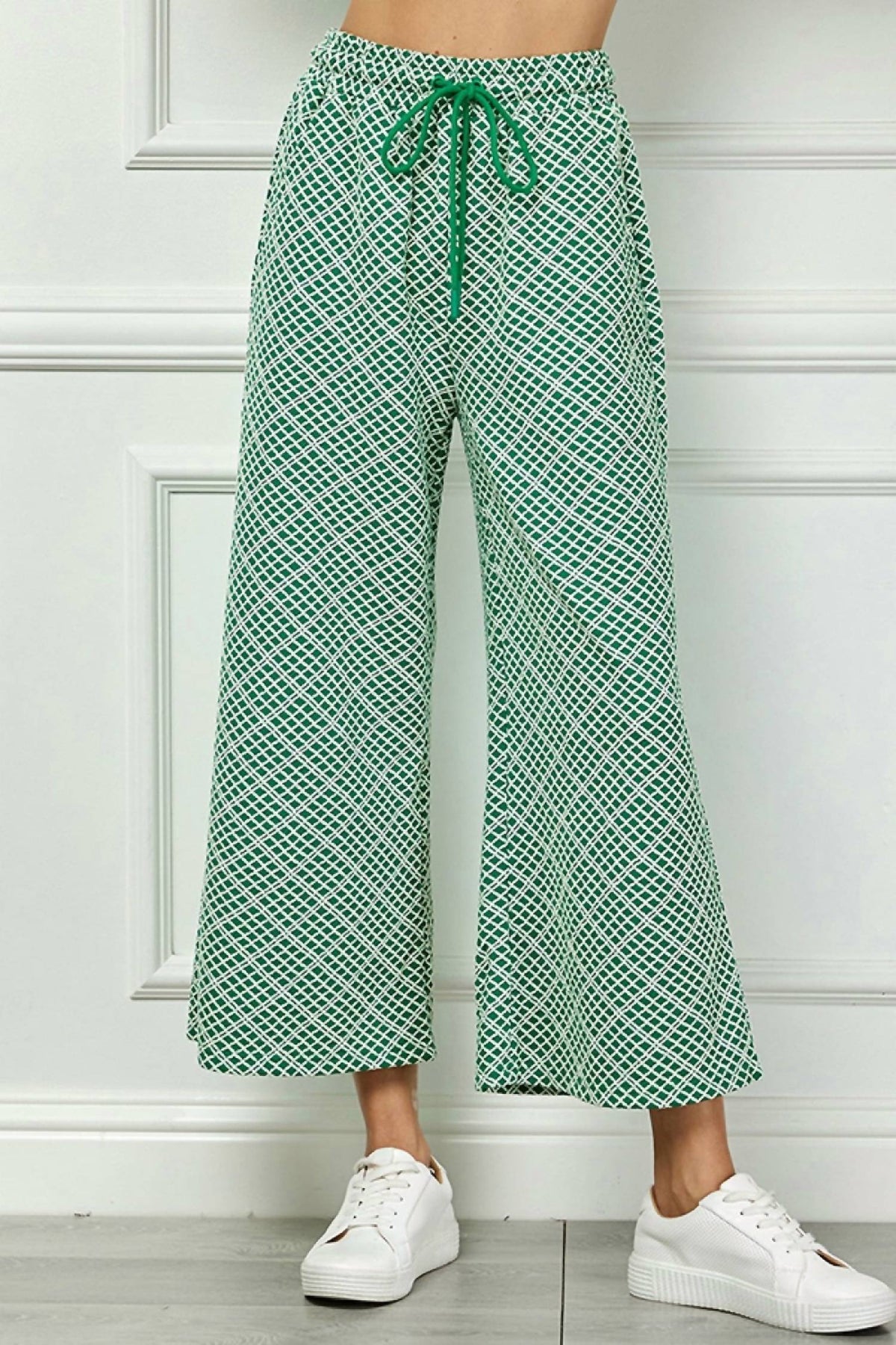 See And Be Seen - Cropped Wide Texture Pants