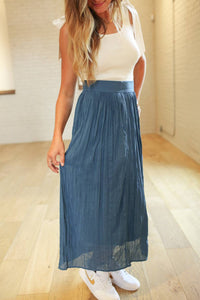 See U Soon - Crinkled Maxi Skirt - clothing - green - long - skirts