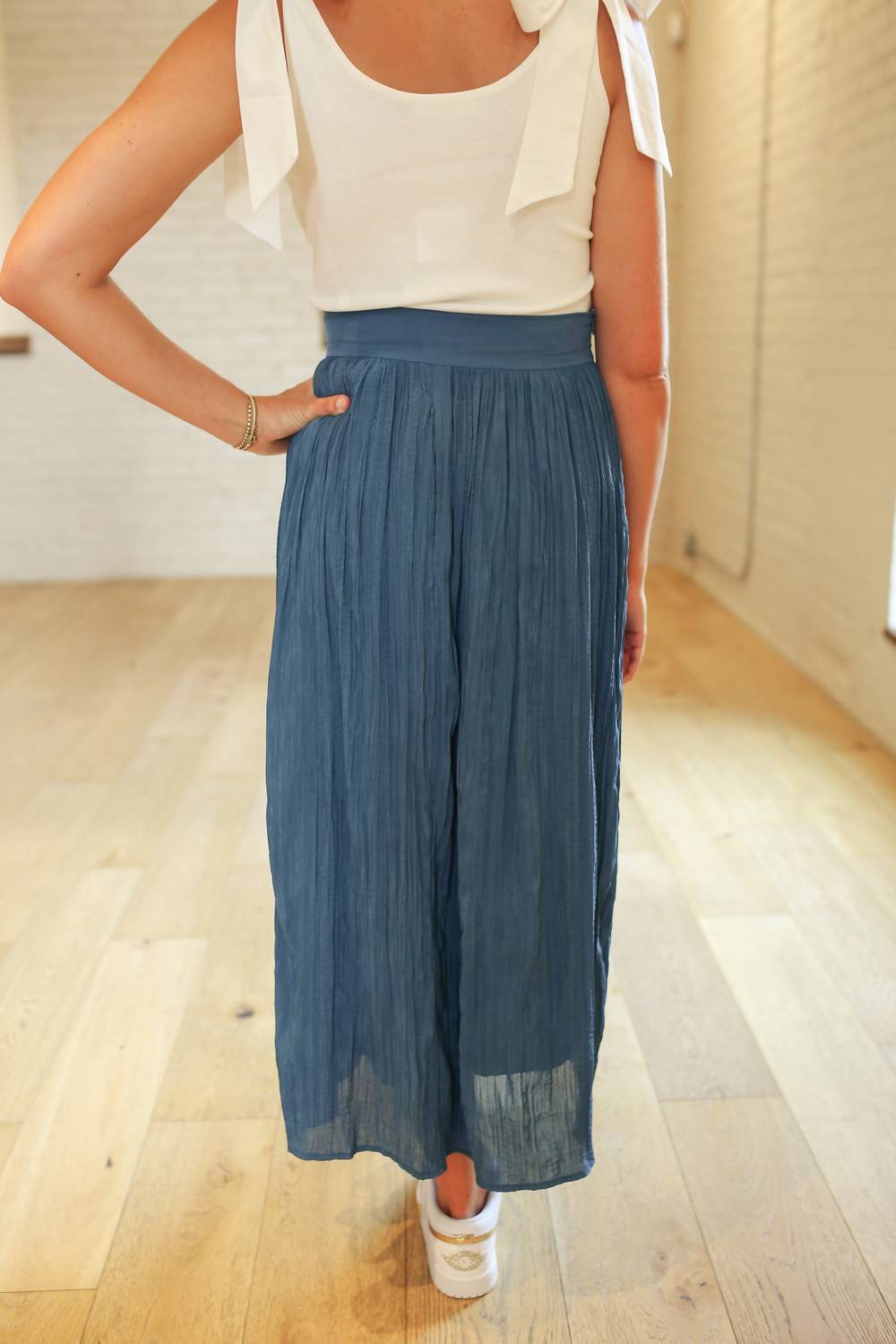 See U Soon - Crinkled Maxi Skirt - clothing - green - long - skirts