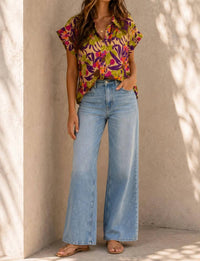 See U Soon - Relaxed Button-up Floral Blouse