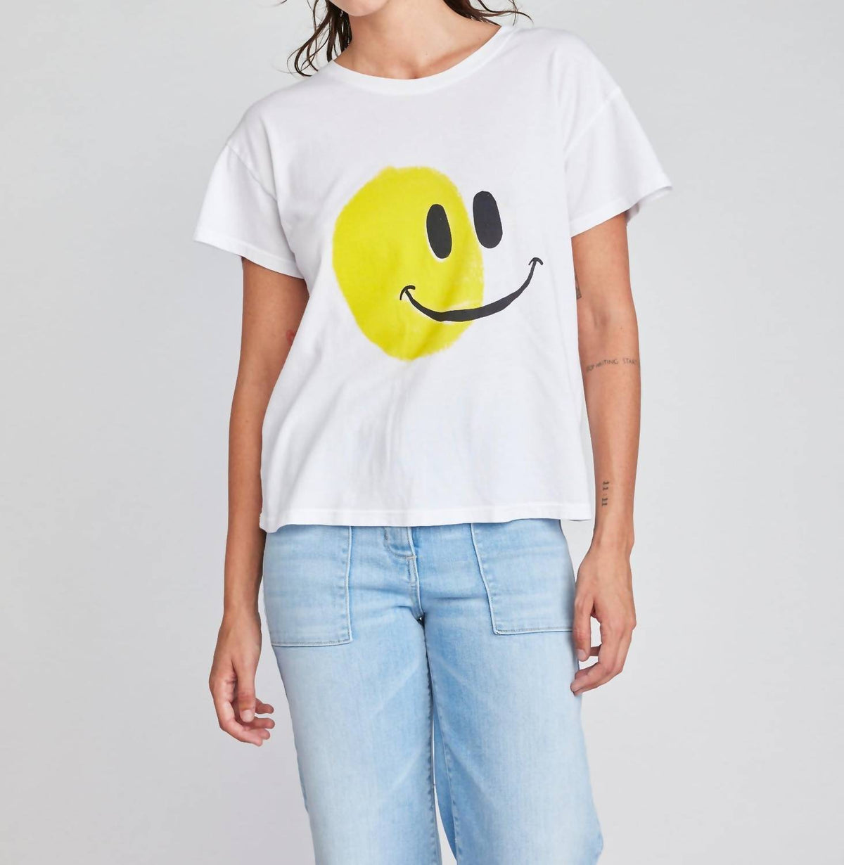 Self Contrast - Cherie Smiley Face T-shirt