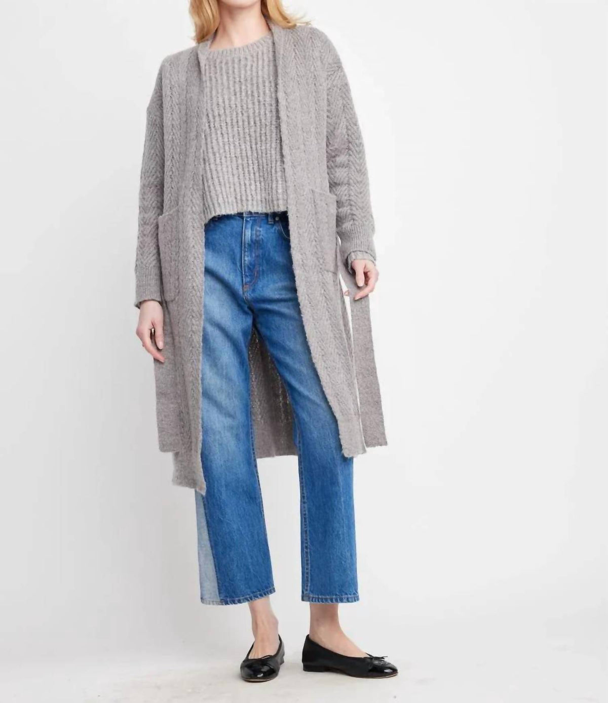 Self Contrast - River Herringbone Duster