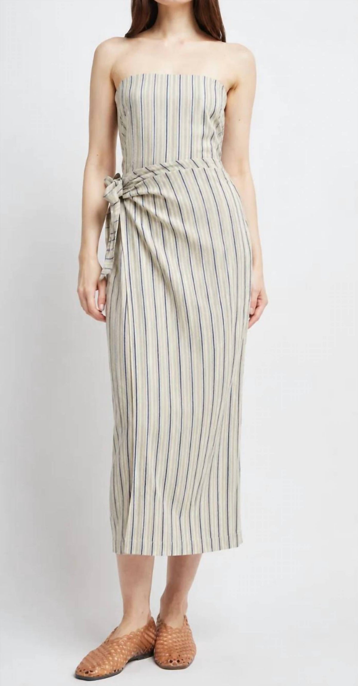 Self Contrast - Robyn Strapless Wrap Dress