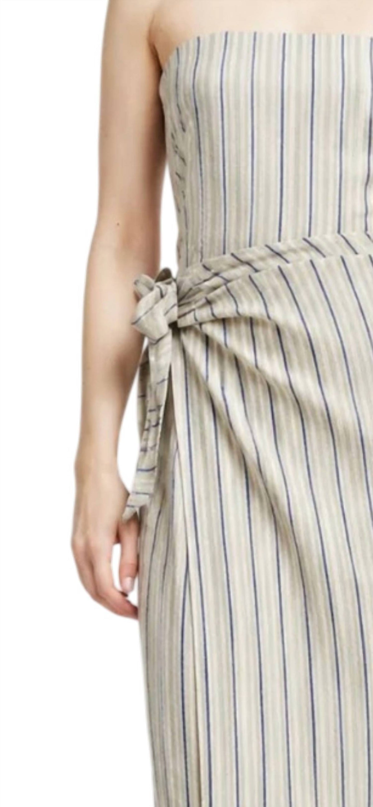 Self Contrast - Robyn Strapless Wrap Dress