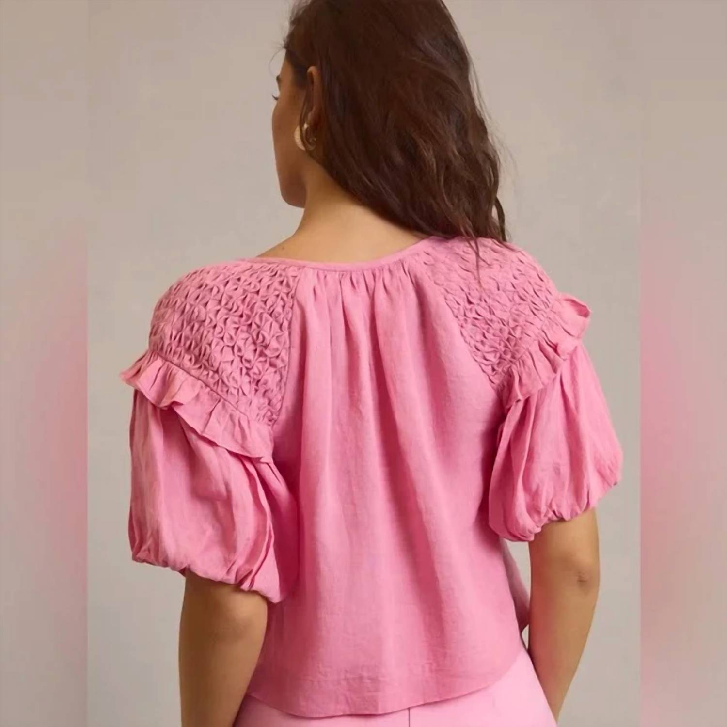 Self Contrast - Rosalyn Crop Top - clothing - crop - tops - linen - blend