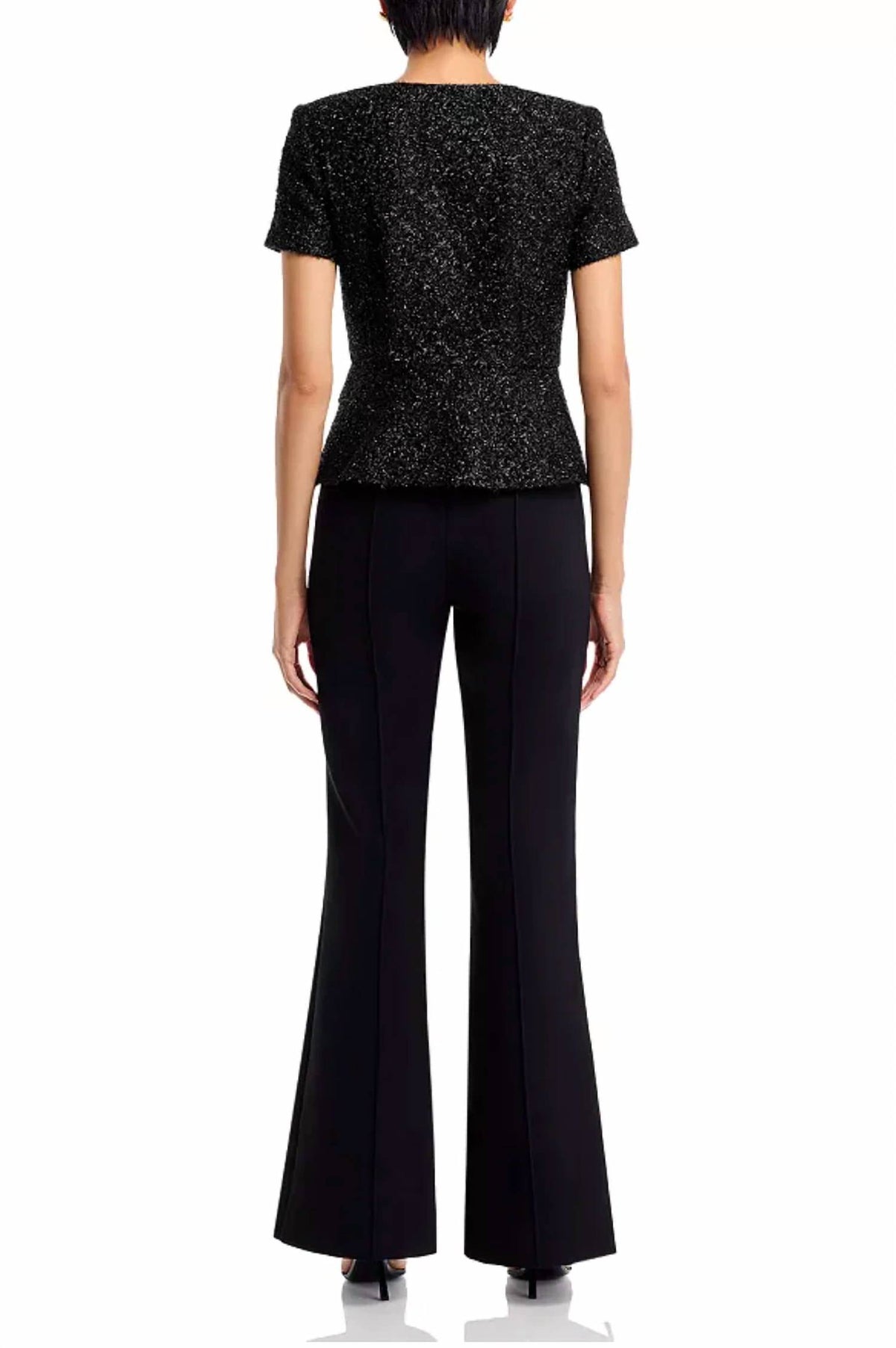 Self-Portrait - Bouclé Metallic Tinsel Jumpsuit