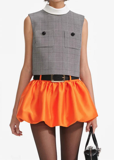 Self-Portrait - Bubble Hem Taffeta Skort