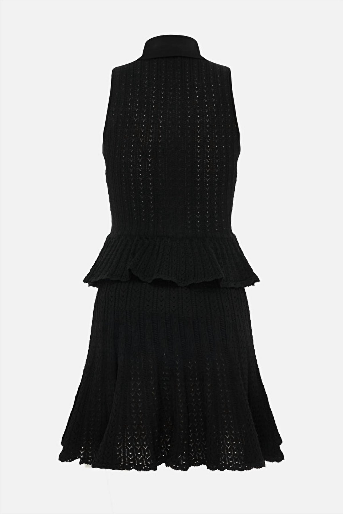 Self-Portrait - Pointelle Knit Mini Dress