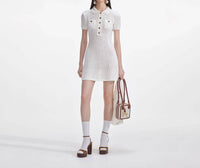Self - Portrait - Sequin Crochet Mini Dress - clothing - collection:Graddresses(Auto) - cotton - blend