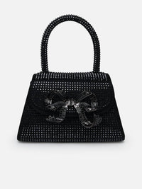 Self - Portrait - Women's Rhinestone Micro Bow Bag - bags - black - handbags