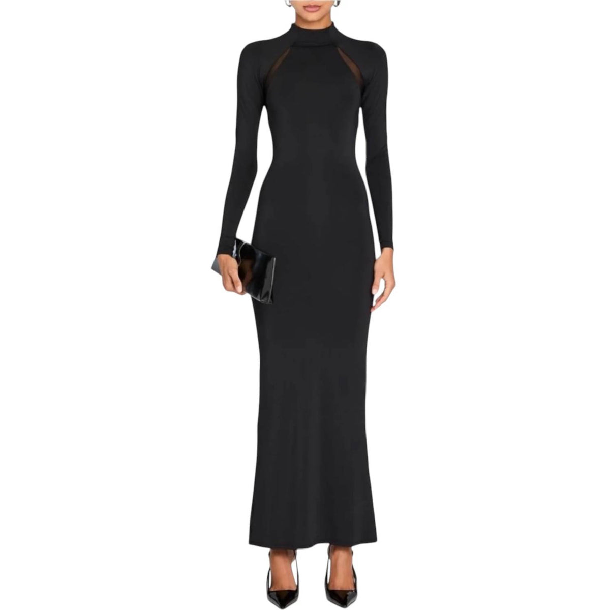 Ser.O.Ya - Women's Krystal Mesh Panel Maxi Dress