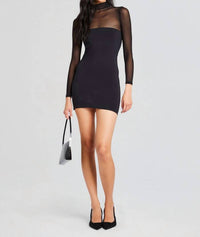 Ser.O.Ya - Keegan Bodycon Mini Dress - black - clothing - dresses