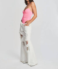 Ser.O.Ya - Ollie Distressed Wide Leg Jeans - clothing - cotton - flare