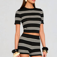 Ser.O.Ya - Ry Knit Top - black - clothing - crop - tops