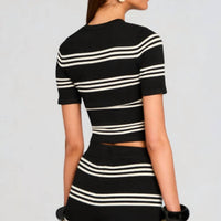 Ser.O.Ya - Ry Knit Top - black - clothing - crop - tops