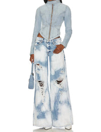 Ser.O.Ya - Saint Wide Leg Jeans - blue - clothing - cotton