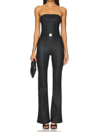 Ser.O.Ya - Vice Slim Flare Jumpsuit - black - clothing - jumpsuits