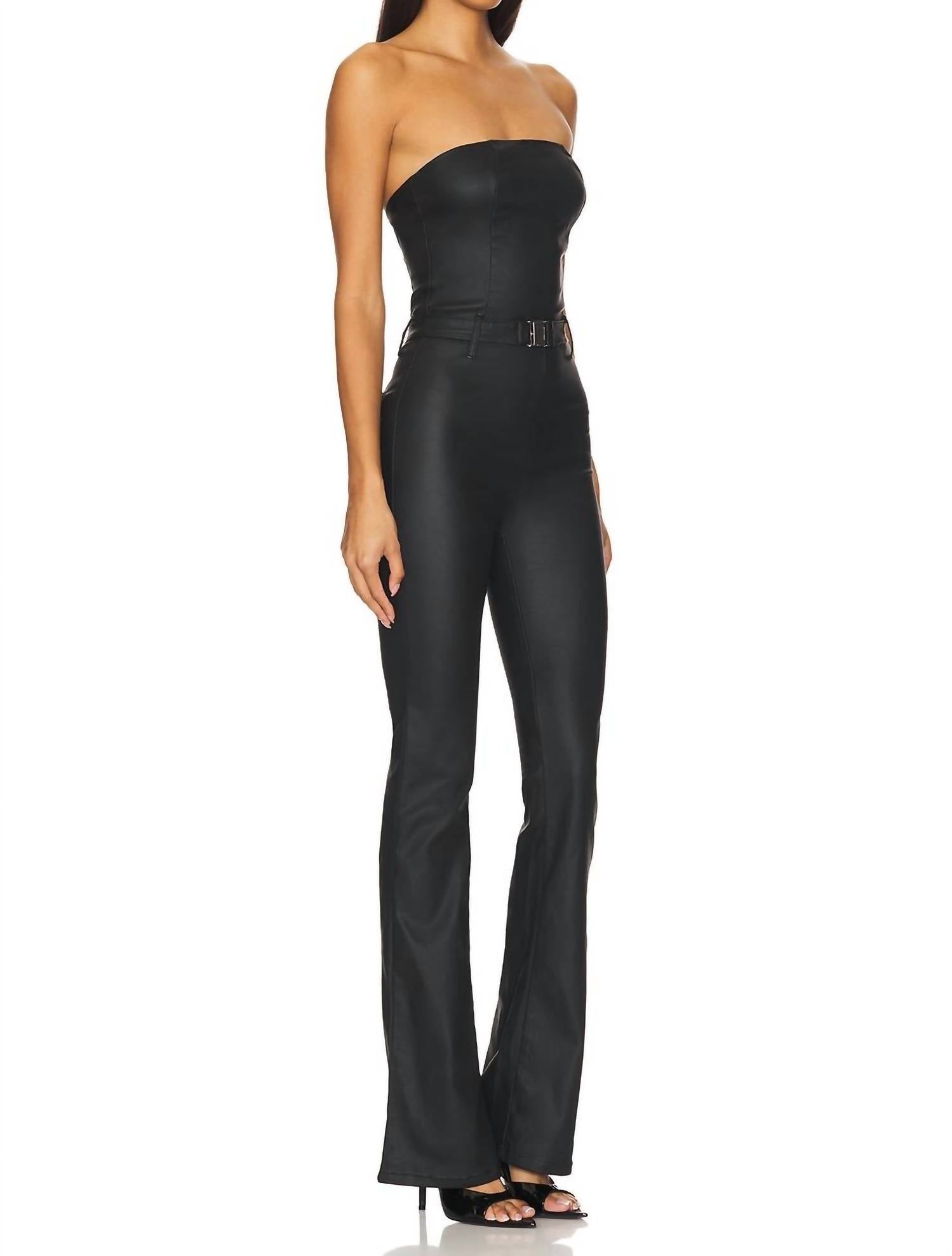 Ser.O.Ya - Vice Slim Flare Jumpsuit - black - clothing - jumpsuits