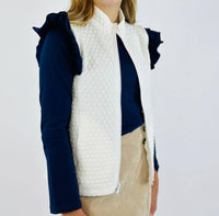 Set Proper - Girl's Elizabeth Long Sleeve Ruffle Tee - blue - clothing - kids