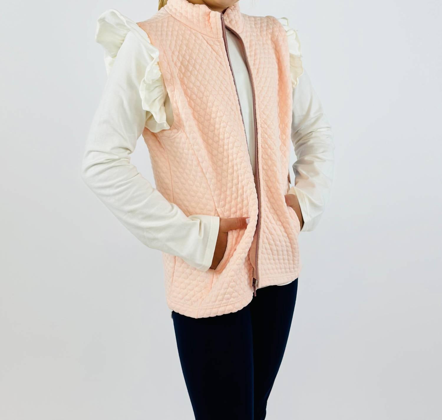 Set Proper - Girl's Elizabeth Long Sleeve Ruffle Tee - clothing - kids - shirts
