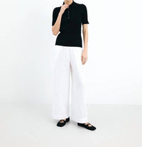Seventy - Pull On Wide Leg Trouser Pants - clothing - linen - pants