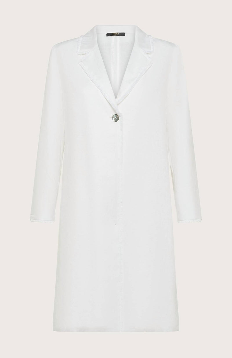 Seventy - Women's Linen Overcoat Jacket - blazers - clothing - jackets