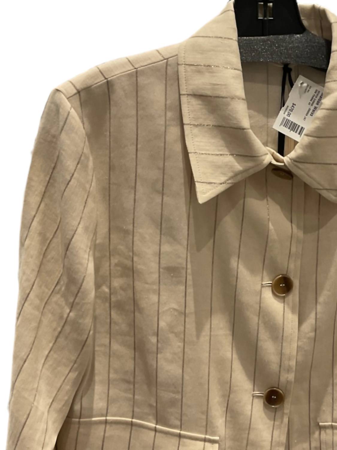 Seventy - Women's Striped Jacket - beige - clothing - jackets