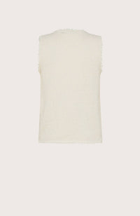 Seventy - Women's Tricot Sweater Tank Top - beige - clothing - cotton - blend