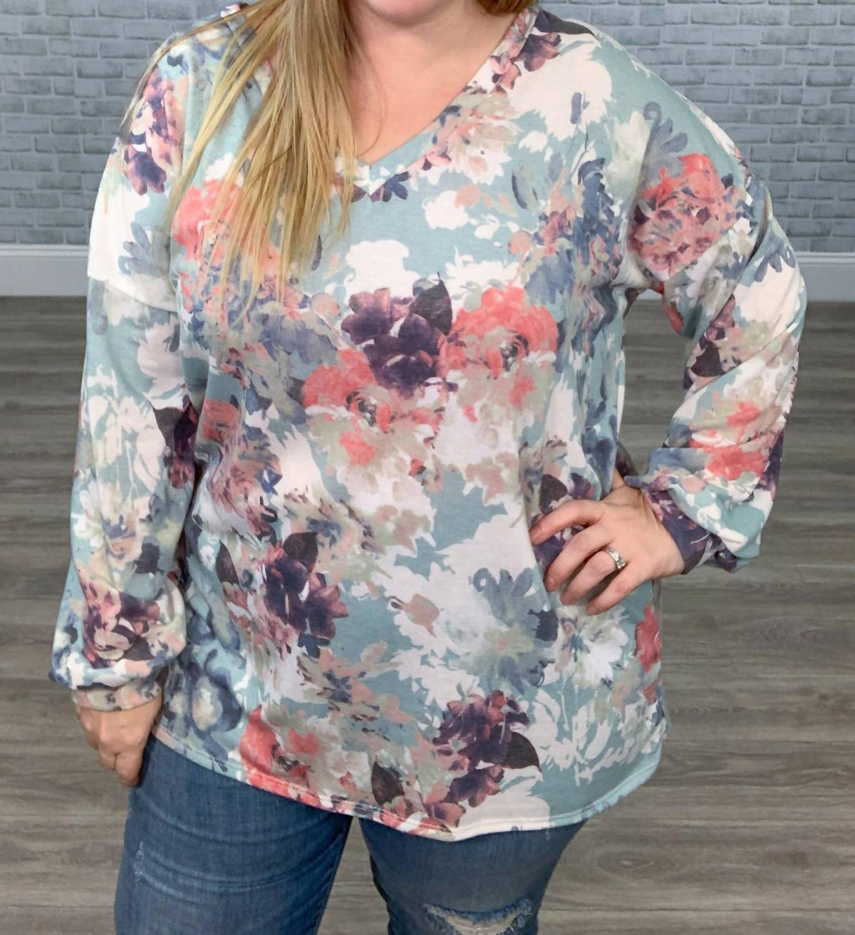 Sew In Love - Floral Long Sleeve Weekender Top